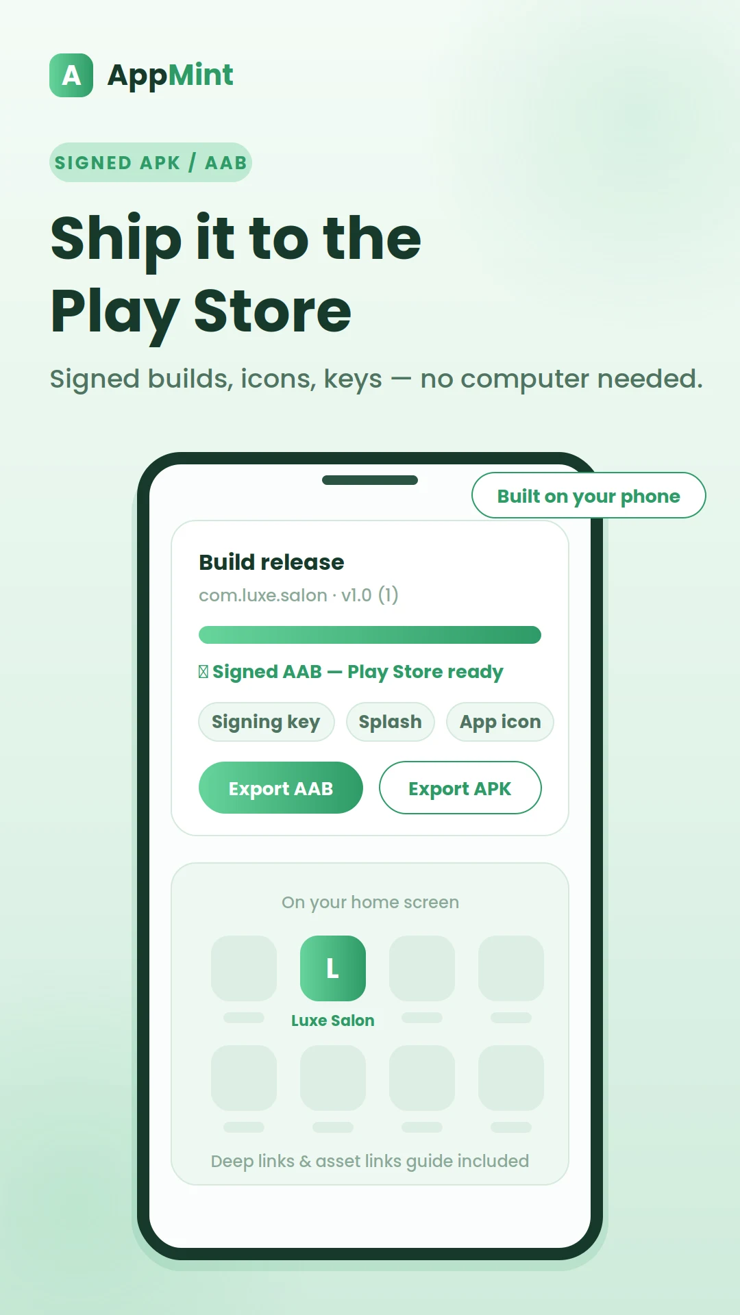 HTML & Web to APK:AppMint screenshot